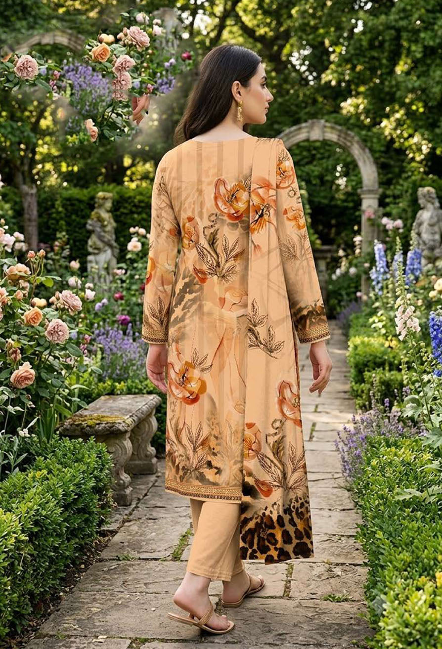 D# 11102 Lawn 3 Pcs Unstitched