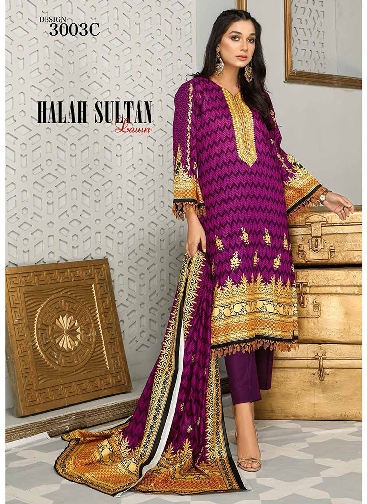 Halah Sultan Classic Lawn vol1 3003-c-2022