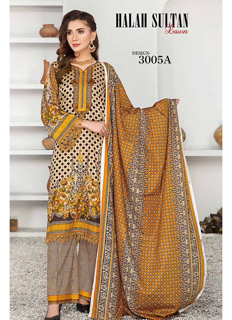 Halah Sultan Classic Lawn vol1 3005-A-2022