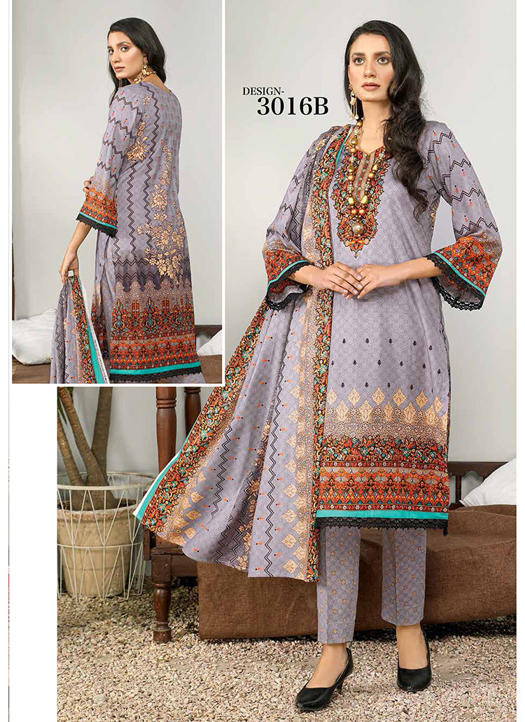 Halah Sultan Classic Lawn vol1 3016-b-2022