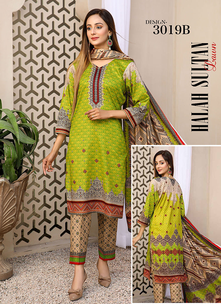 Halah Sultan Classic Lawn vol1 3019-b-2022