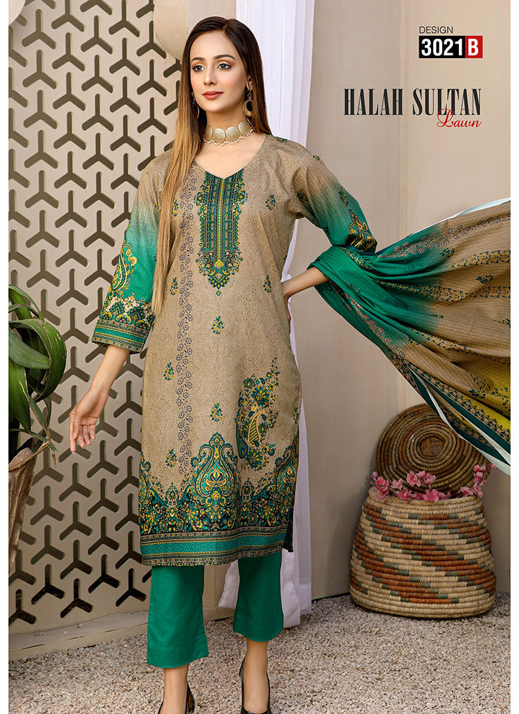 Halah Sultan Classic Lawn vol2 3021-b-2022