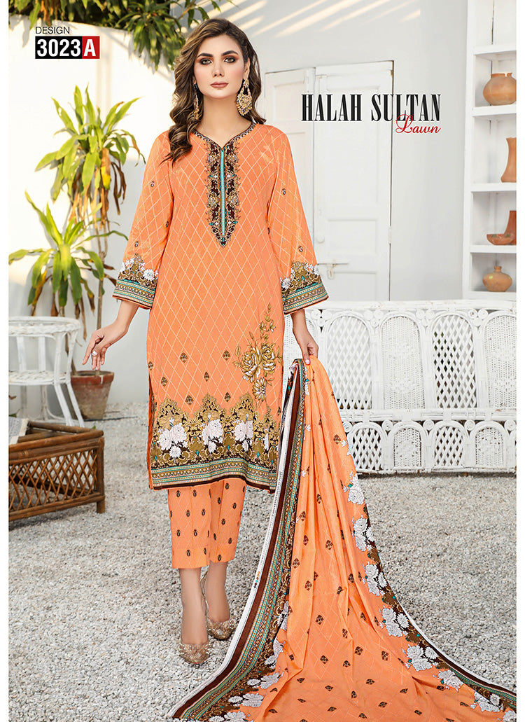 Halah Sultan Classic Lawn vol2 3023-a-2022