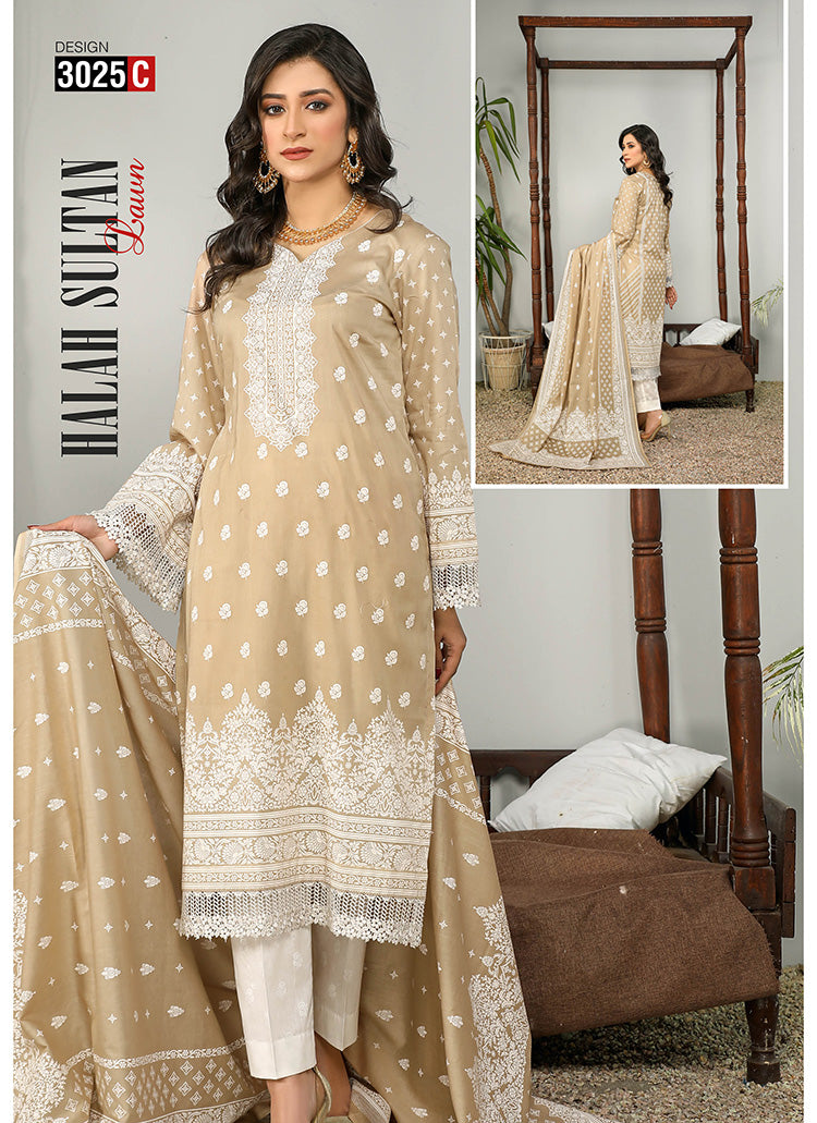 Halah Sultan Classic Lawn vol2 3025-c-2022