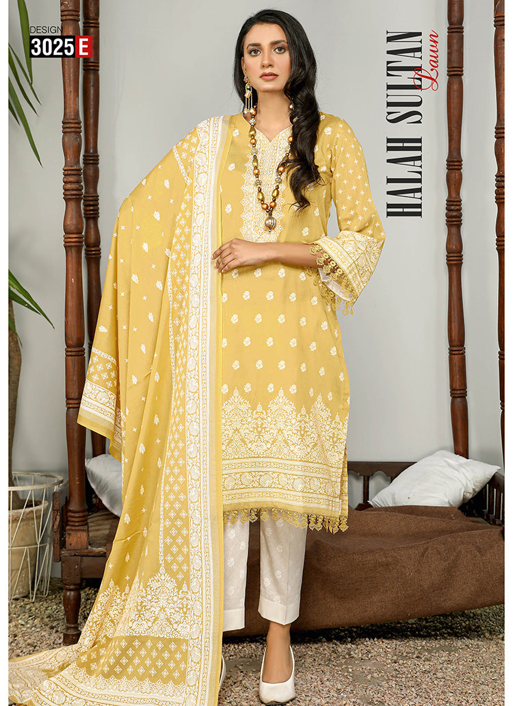 Halah Sultan Classic Lawn vol2 3025-e-2022