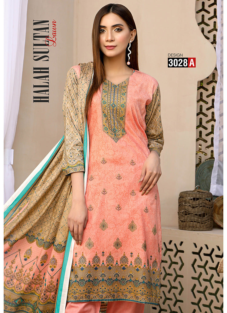 Halah Sultan Classic Lawn vol2 3028-a-2022