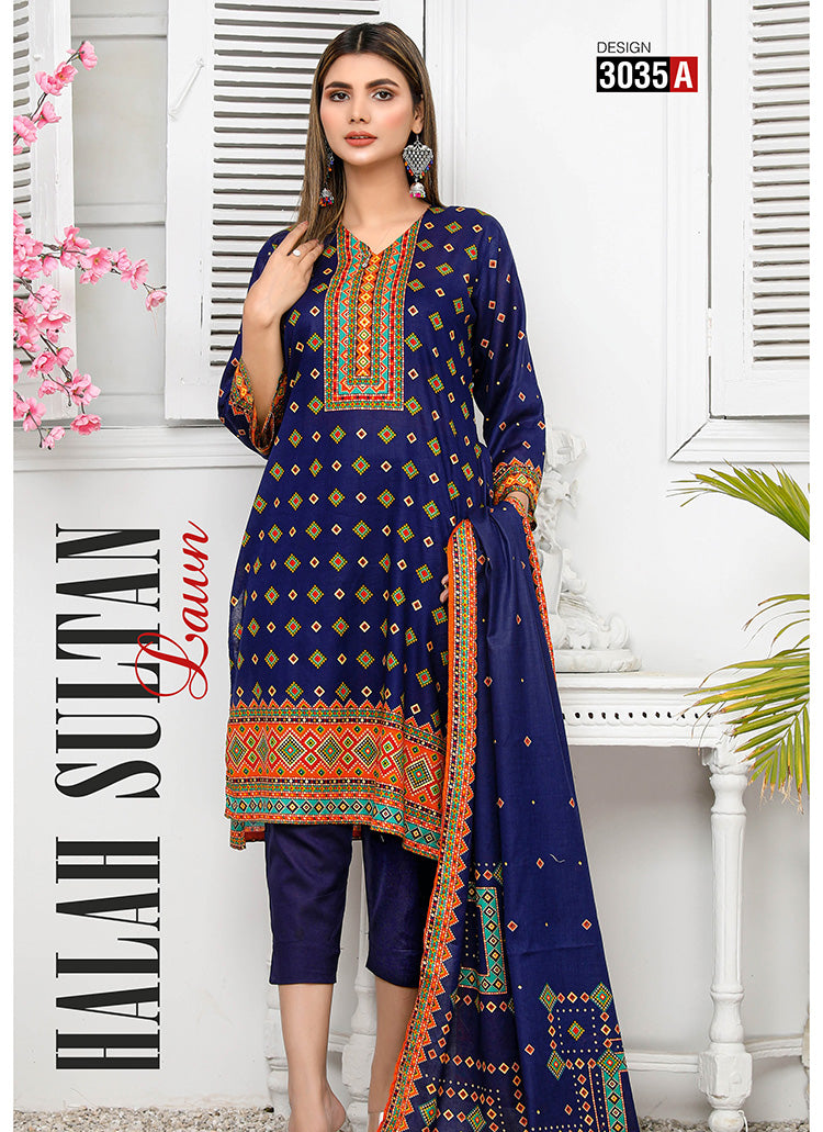 Halah Sultan Classic Lawn vol2 3035-a-2022