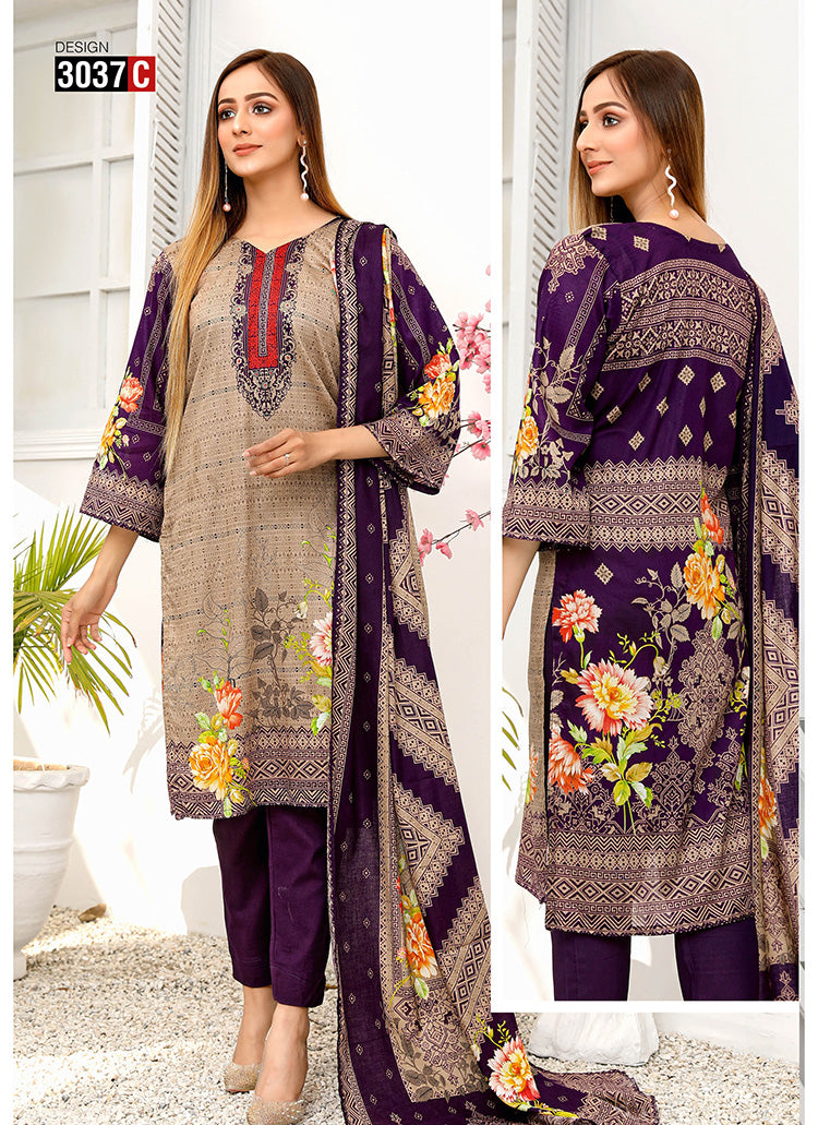 Halah Sultan Classic Lawn vol2 3037-c-2022