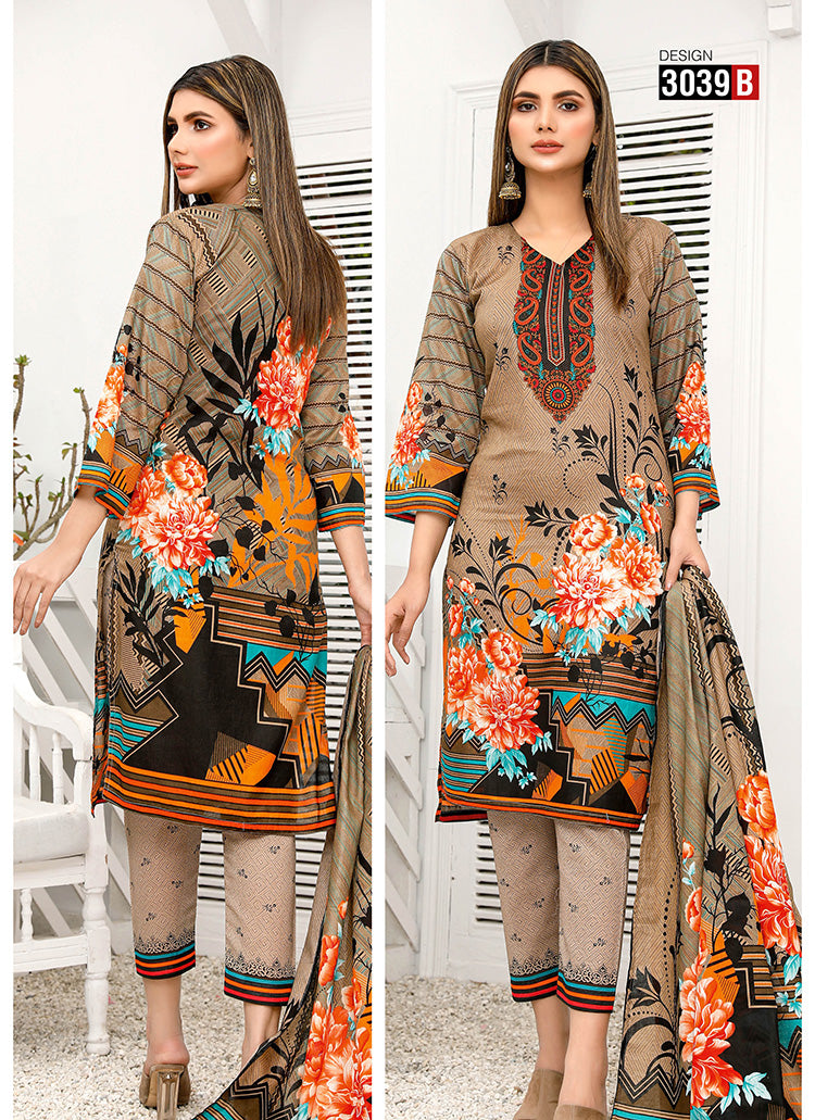 Halah Sultan Classic Lawn vol2 3039-b-2022