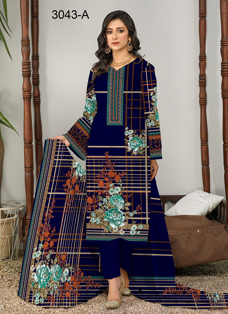 Halah Sultan Classic Lawn vol4 3043-A-2022