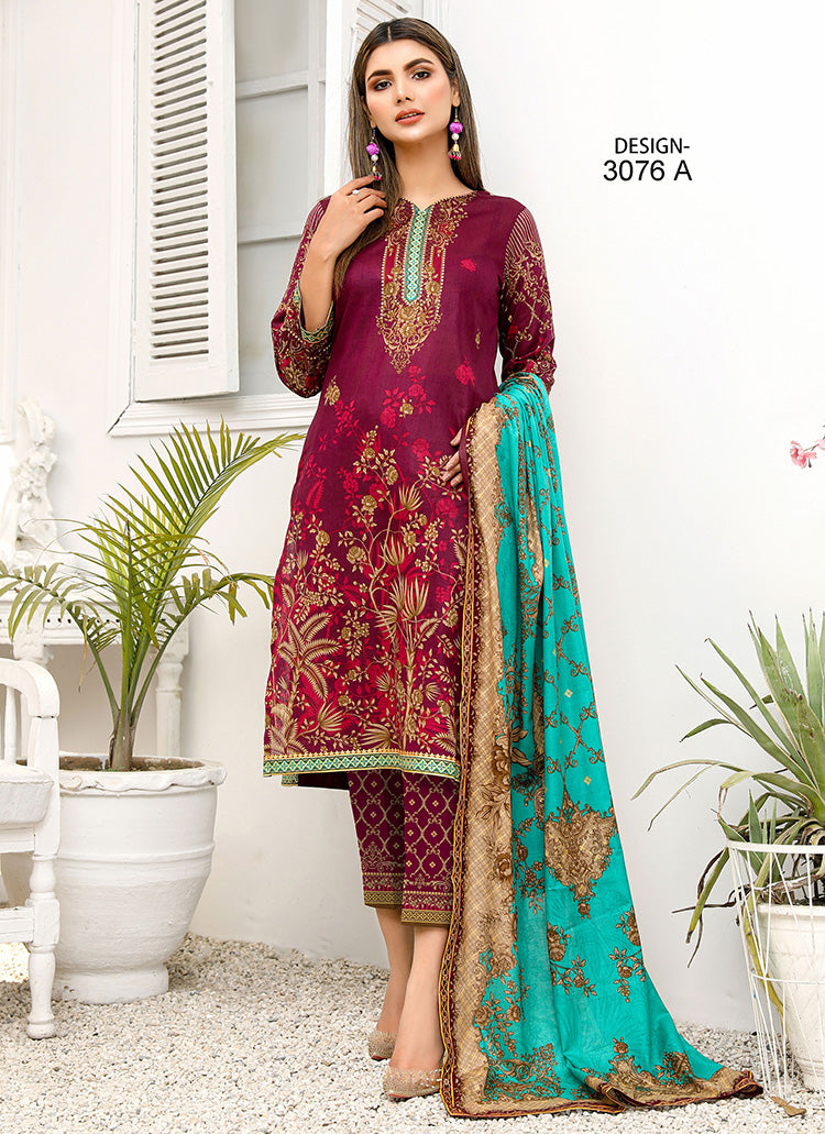 Halah Sultan Classic Lawn vol3 3076-a-2022