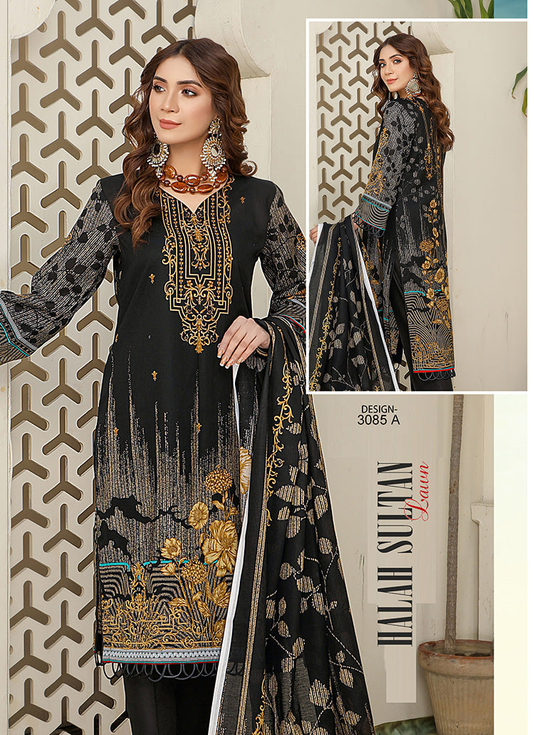Halah Sultan Classic Lawn vol3 3085-a-2022