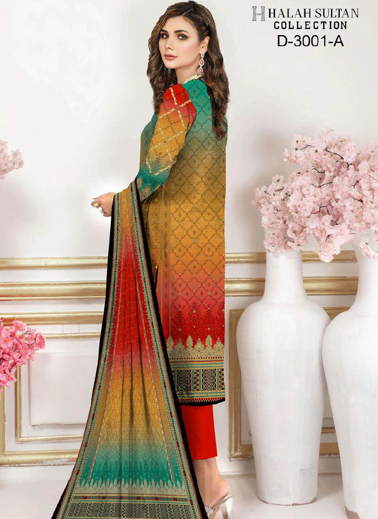 Halah Sultan Lawn Collection 3001A23 vol1