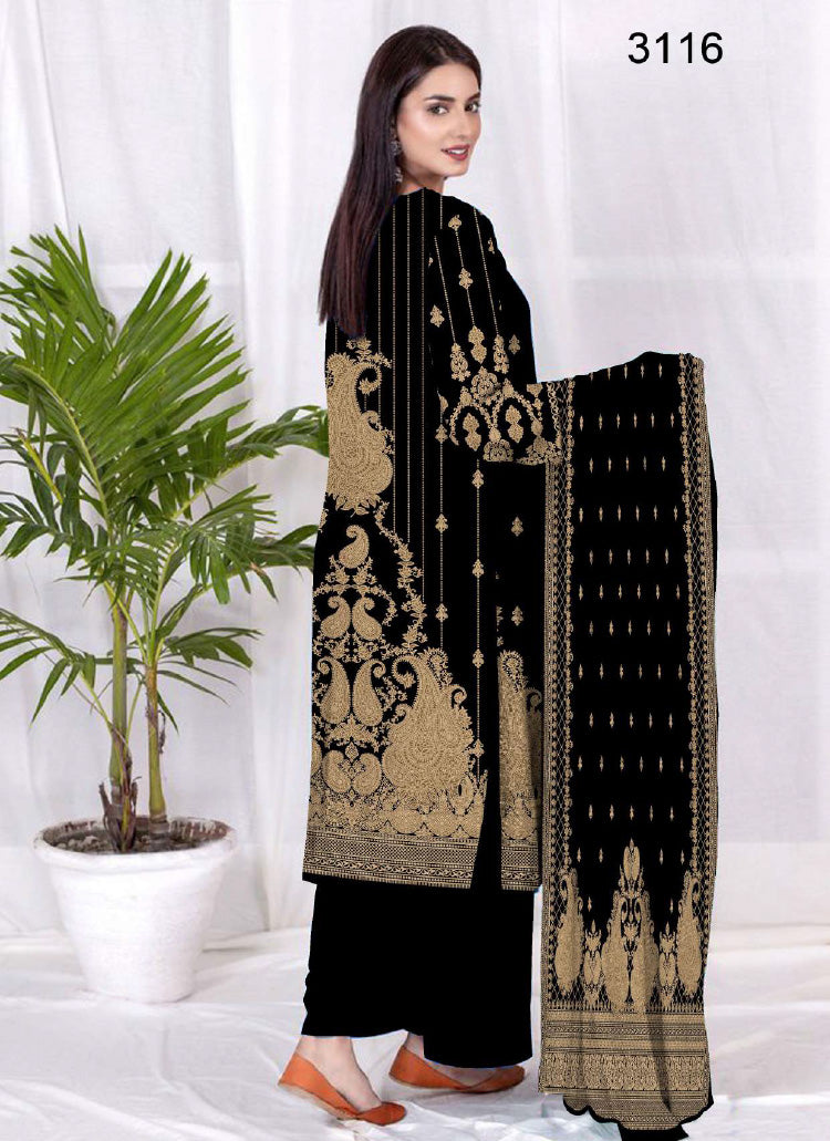 Halah Sultan Black Collection Lawn vol1-3116-2022