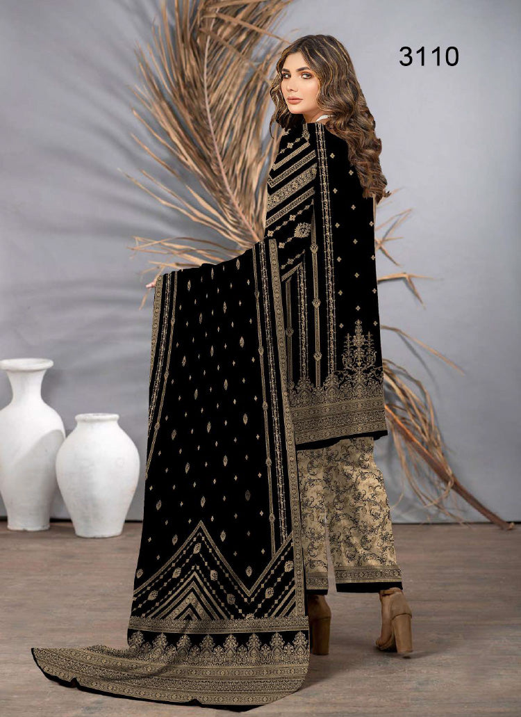 Halah Sultan Black Collection Lawn vol1-3110-2022