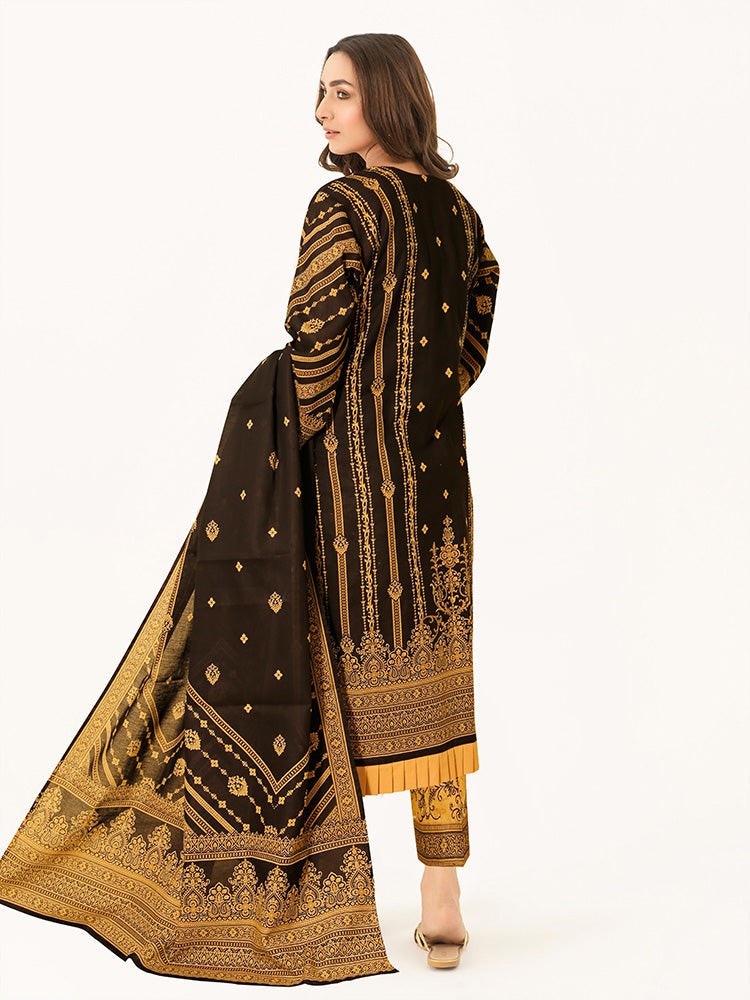 Shahin Swiss Lawn 1014-BLACK-3 Piece