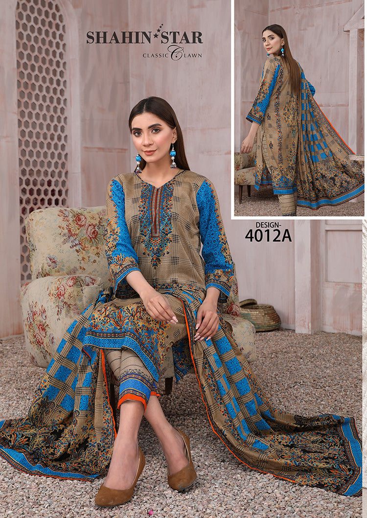 Shahin Star Classic Lawn vol1 4012-a-2022