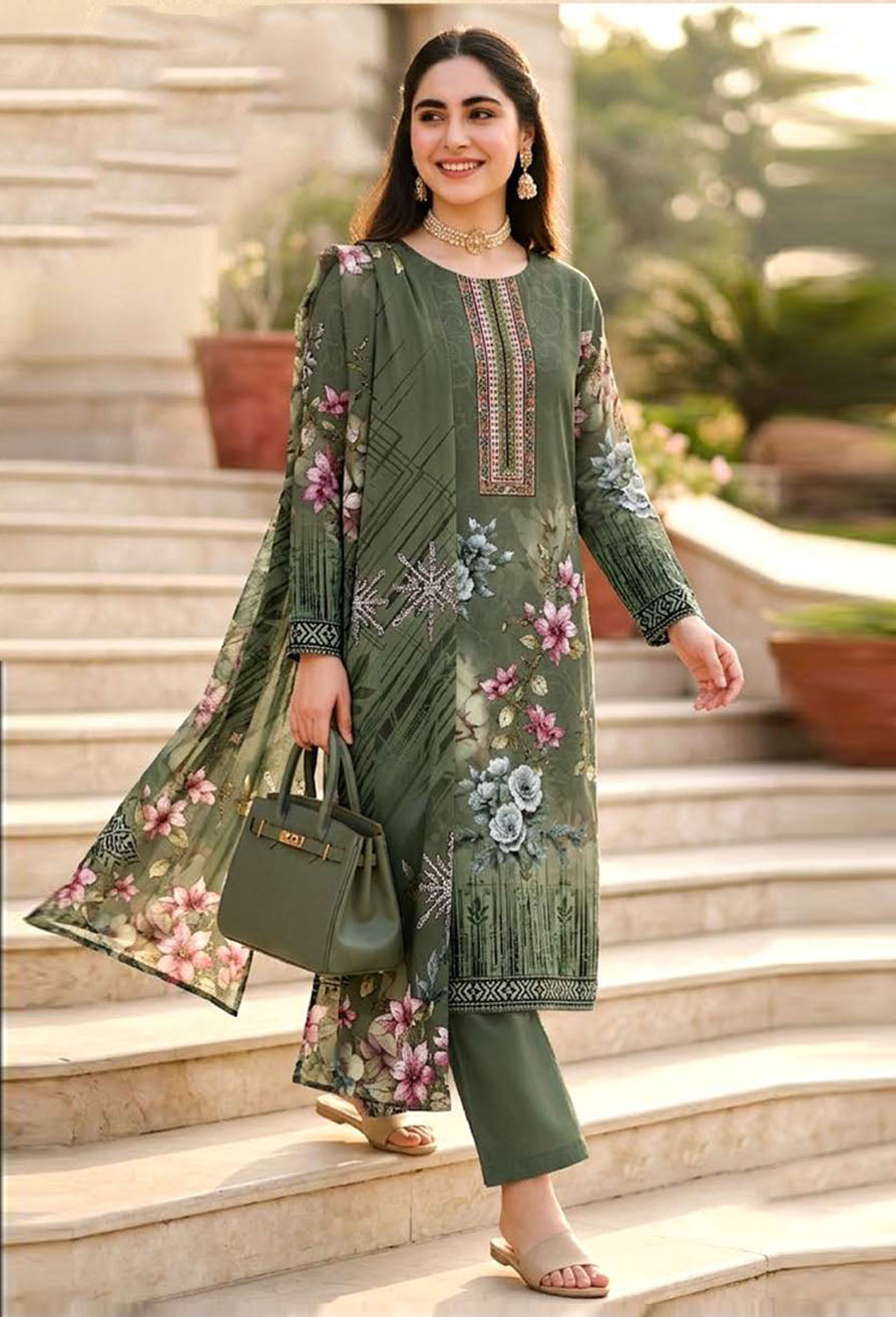 D# 11091 Lawn 3 Pcs Unstitched