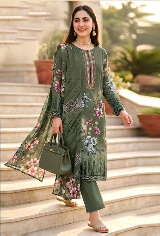D# 11091 Lawn 3 Pcs Unstitched