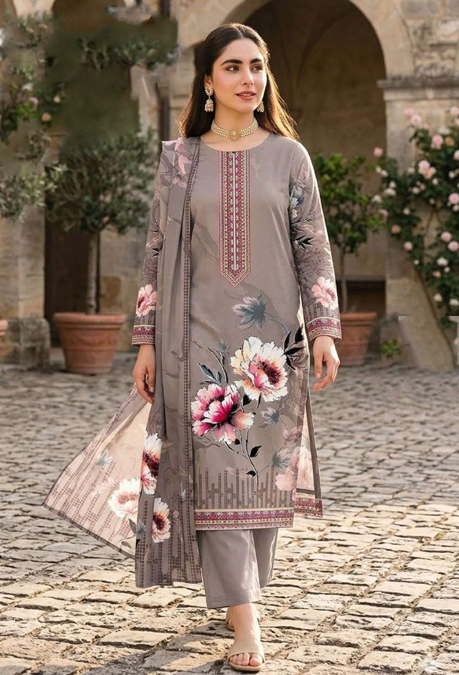 D# 11096 Lawn 3 Pcs Unstitched