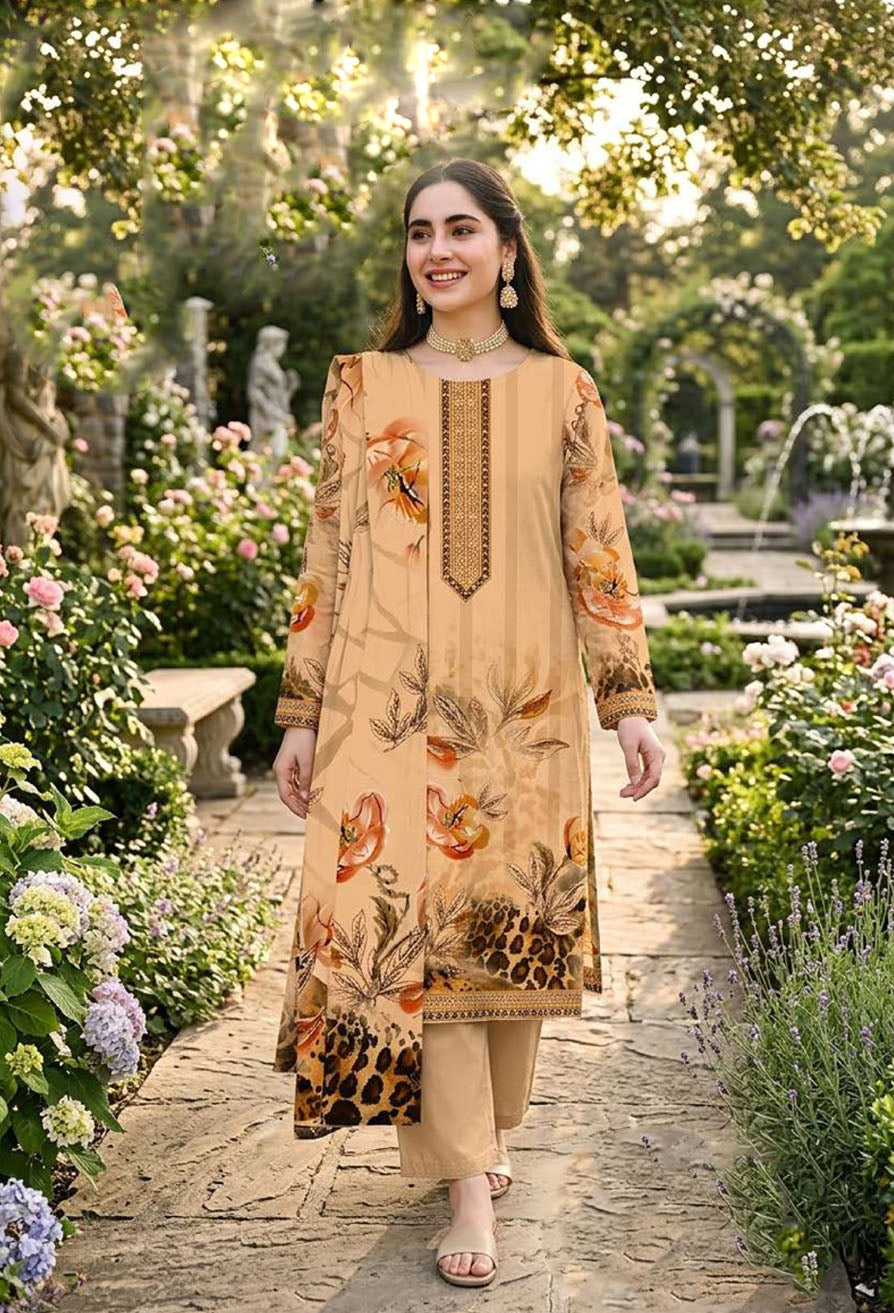 D# 11102 Lawn 3 Pcs Unstitched