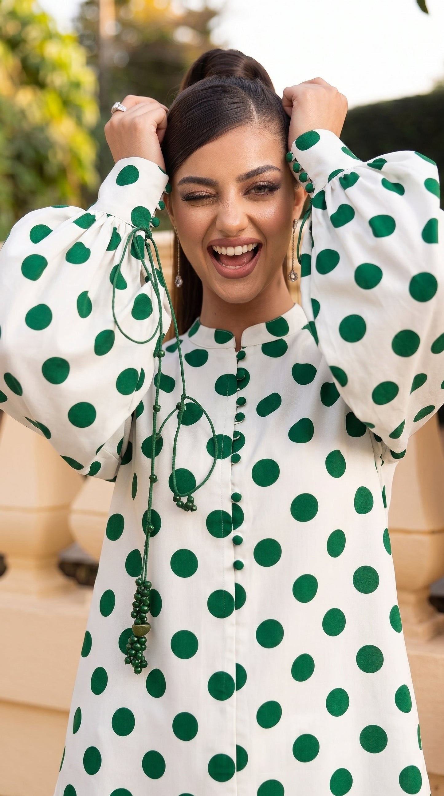 DES # 1370, Green 2 Pcs Unstitched Lawn