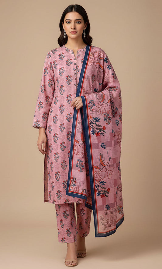 D#7059 DIGITAL CLASSIC LINEN 3PCS UNSTITCHED