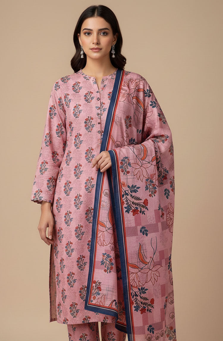 D#7059 DIGITAL CLASSIC LINEN 3PCS UNSTITCHED