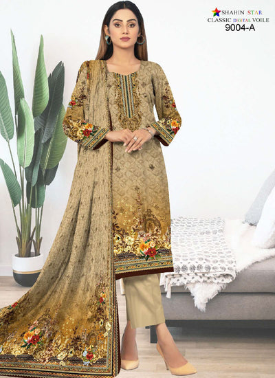 Shahin Star Digital Lawn with Voil Duppata 9004a vol1 2024