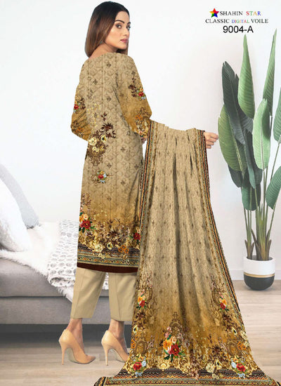 Shahin Star Digital Lawn with Voil Duppata 9004a vol1 2024