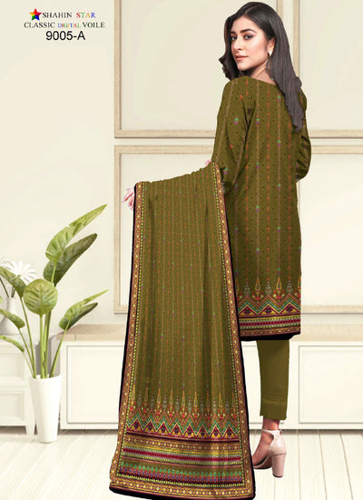 Shahin Star Digital Lawn with Voil Duppata 9005a vol1 2024