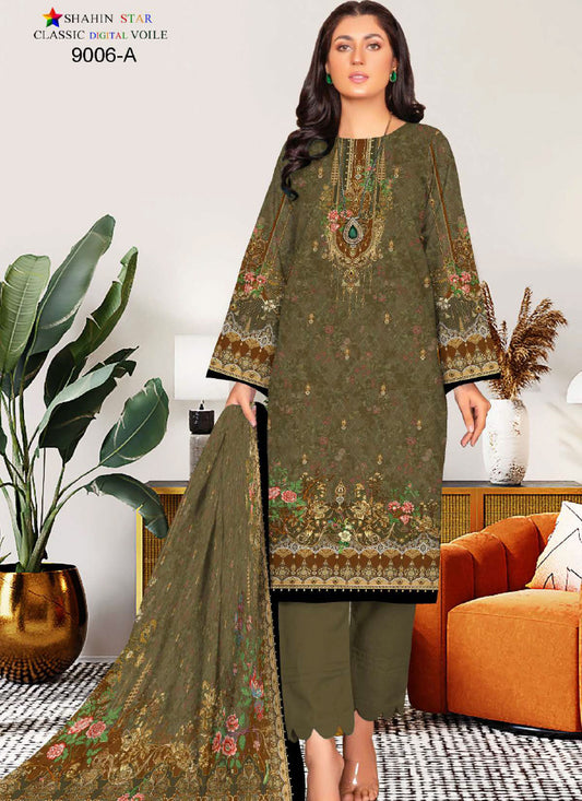 Shahin Star Digital Lawn with Voil Duppata 9006a vol1 2024
