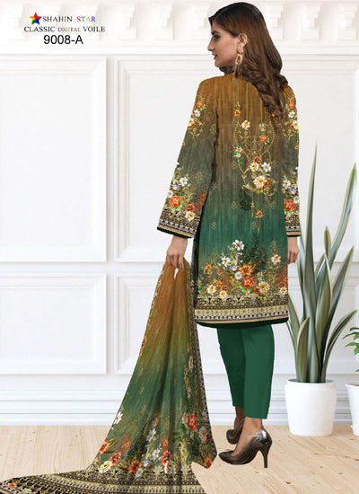 Shahin Star Digital Lawn with Voil Duppata 9008a vol1 2024