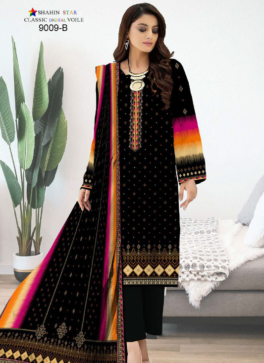 Shahin Star Digital Lawn with Voil Duppata 9009b vol1 2024