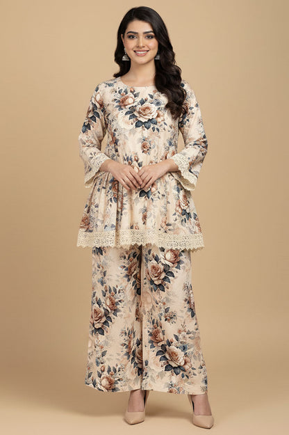 D # 05 PRINTED BANADORA 2 PCS SHIRT & TROUSER