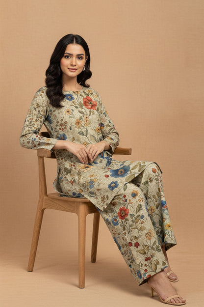 D # 06 PRINTED BANADORA 2 PCS SHIRT & TROUSER