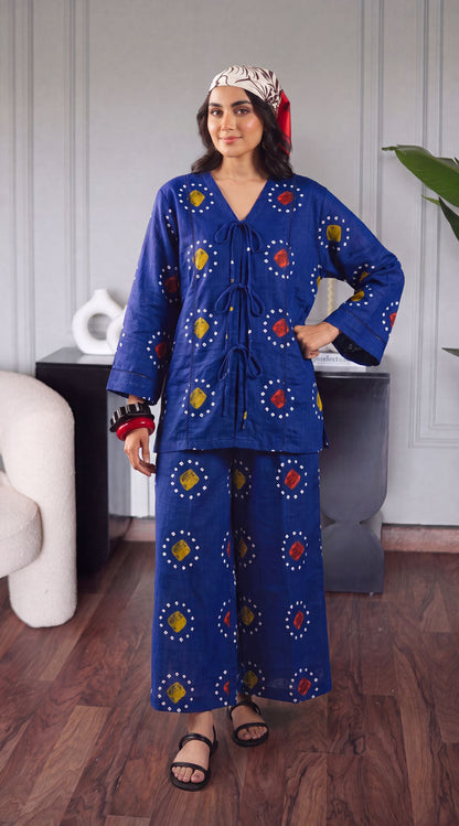 DES # 11186-87 Blue 2 Pcs Unstitched Lawn