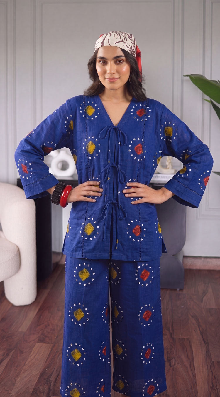 DES # 11186-87 Blue 2 Pcs Unstitched Lawn