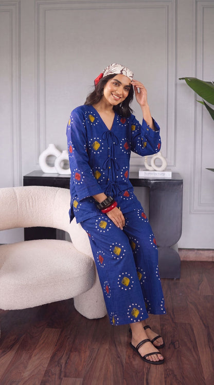DES # 11186-87 Blue 2 Pcs Unstitched Lawn