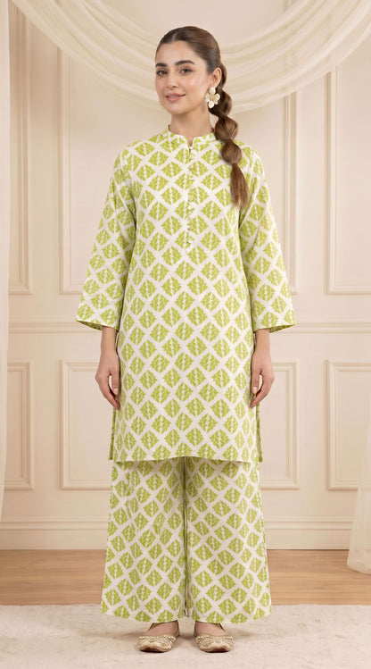 D# 1354 Pale Green 2 PCS Unstitched Lawn