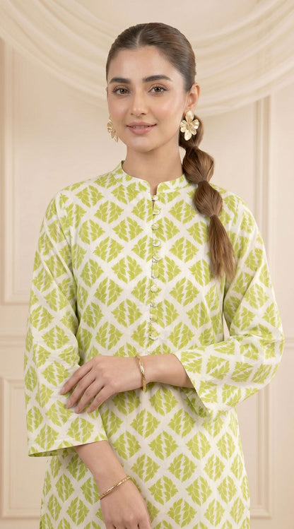 D# 1354 Pale Green 2 PCS Unstitched Lawn