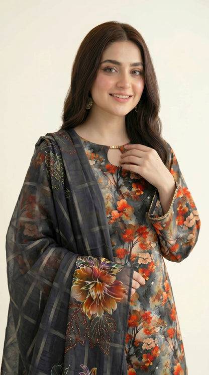 D# 4013 Banadora Lawn 3 Pcs Unstitched