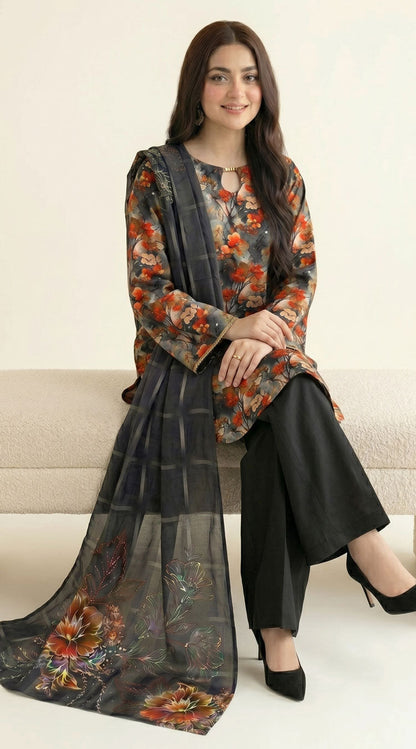 D# 4013 Banadora Lawn 3 Pcs Unstitched