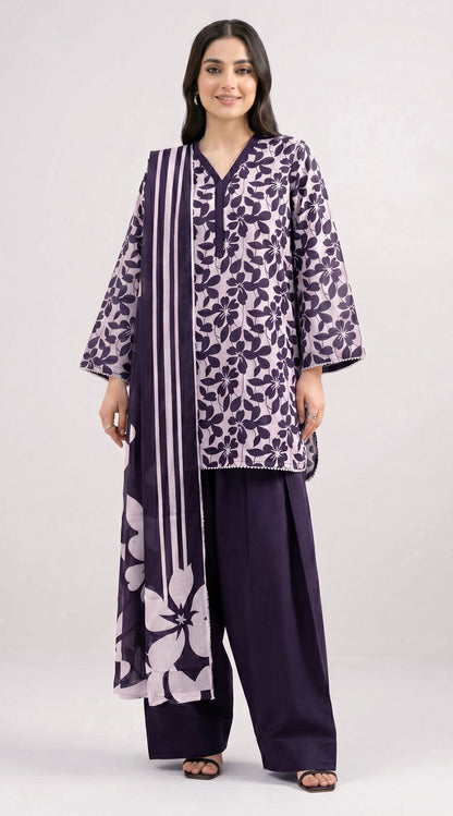 D# 4017 Banadora Lawn 3 Pcs Unstitched