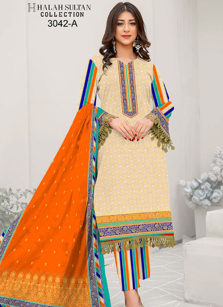 Halah Sultan Lawn Collection 3042a23 vol5