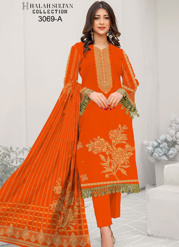 Halah Sultan Lawn Collection 3069a23 vol5
