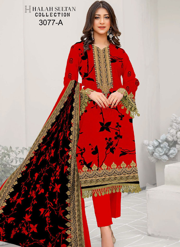 Halah Sultan Lawn Collection 3077a23 vol5