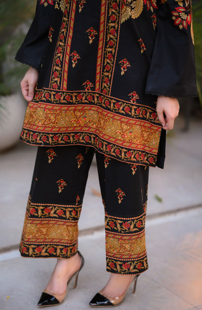 LNF P007 PRINTED CO-ORD SET MULTI BLACK