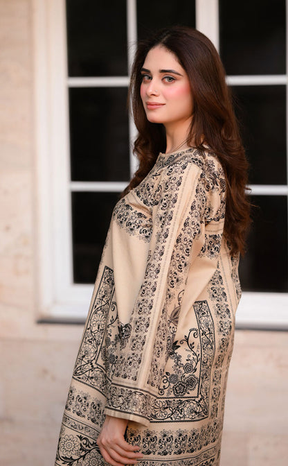 LNF P009 PRINTED CO-ORD SET SKIN-BLACK