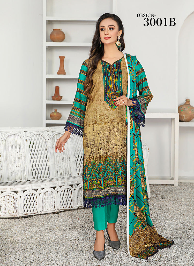 Halah Sultan Classic Lawn vol1 3001-B-2022